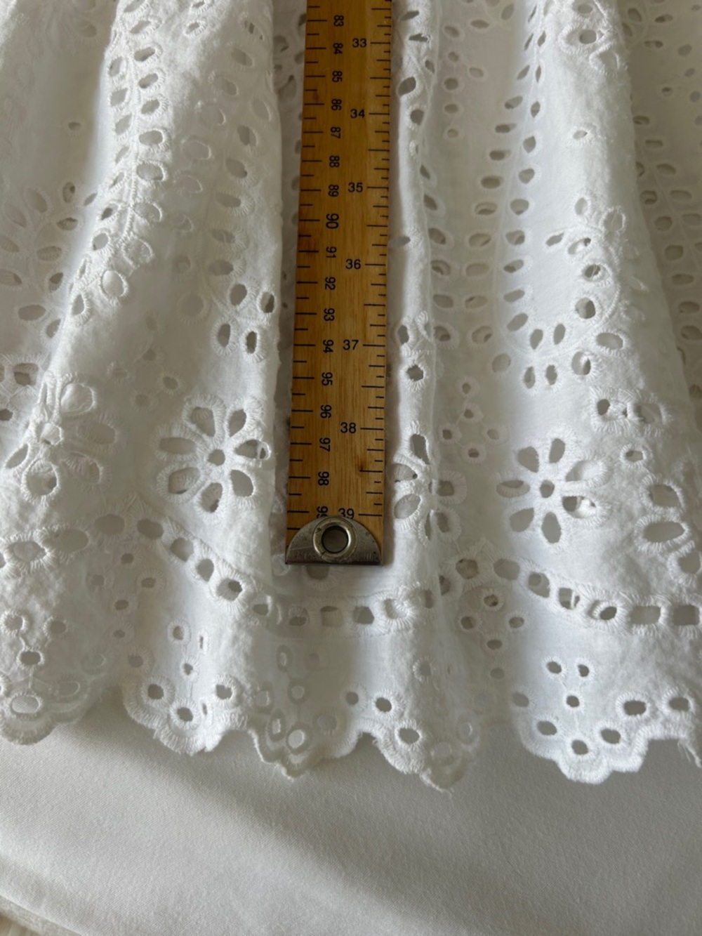 Zimmermann White Broderie Anglaise Midi Dress with Eyelet Detail 1 - Picture 11 of 12